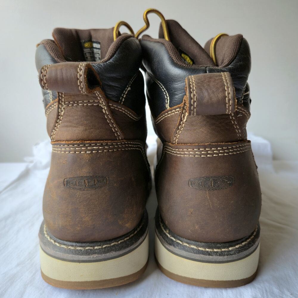 KEEN Cincinnati Mens 6'' Waterproof Leather Carbon Toe Work Boots Brown Size 12 - Picture 3 of 11